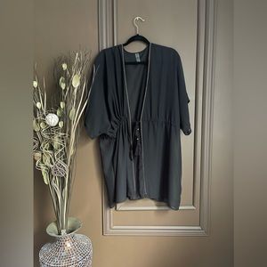 Sheer black kimono